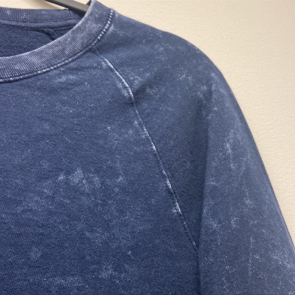 Decree Men’s Vintage Wash Blue Crewneck Sweater Tie Dye Zip Hem Casual M - Picture 11 of 11